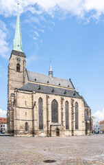 Fototapeta na wymiar Cathedral of Saint Bartholomew, Pilsen, Czech Republic