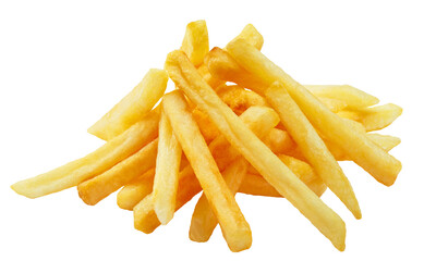 Delicious potato fries cut out