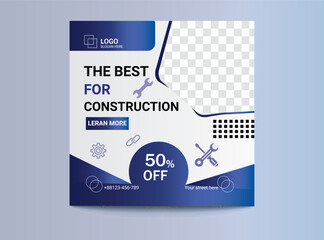 Fototapeta premium corporate social media post banner design template