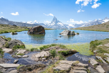 Matterhorn with Stellisee, Zermatt,  Switzerland