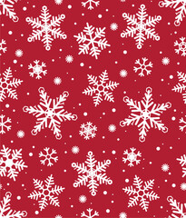 christmas snowflakes vector seamless pattern design