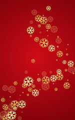 Fototapeta na wymiar Silver Snowfall Vector Red Background. Holiday