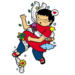 a child who is dreaming with delusions of the future and also his desires