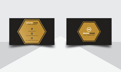 Simple corporate business card design. Flat business card vector design. Double sided business card design. Clean advertising modern design. Unique business card design. Business card layout with mode