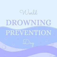 Naklejka na ściany i meble Illustration for World Drowning Prevention Day