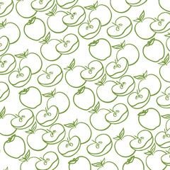 Seamless apple pattern vector
fruit