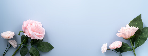 Valentine's Day and Mother's Day gift shopping design concept background.