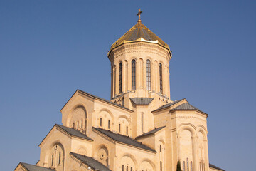 Fototapeta premium TBILISI, GEORGIA - January 23, 2023 : Holy Trinity Cathedral in Tbilisi