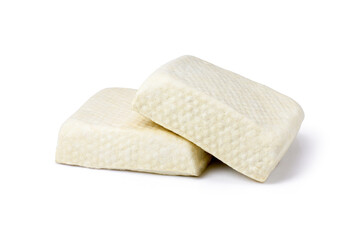 Tofu isolated on white background. Clipping path.