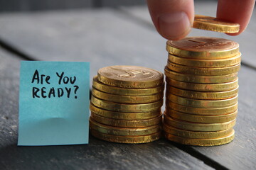Income growth. Interest rate and dividend concept. Are you ready?