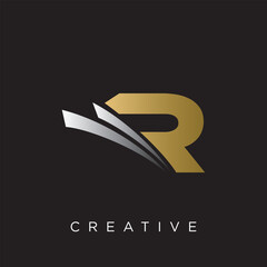 r finance logo design vector icon