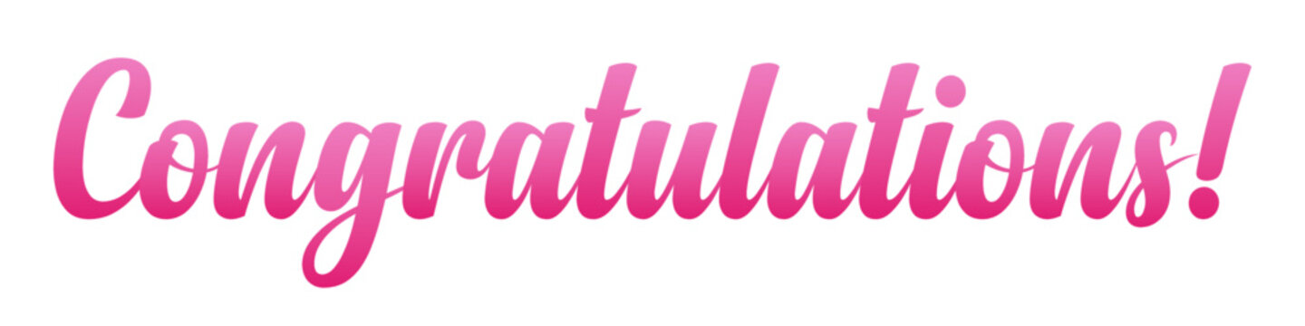congratulations sign colorful vector design