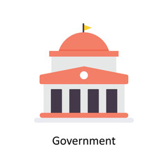 Government vector Flat Icons. Simple stock illustration stock illustration