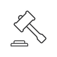 Judge Gavel Icon - Auction Hammer Icon