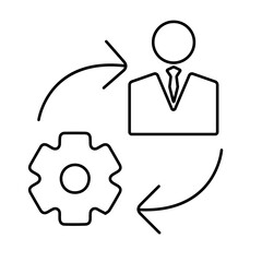 control manager icon on white background, vector illustration.