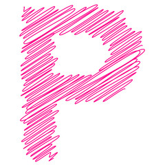 signs with the effect of a thread and a stroke children's text
