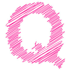 signs with the effect of a thread and a stroke children's text