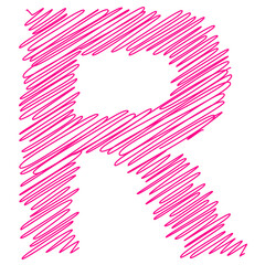 signs with the effect of a thread and a stroke children's text
