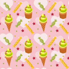Sweets seamless pattern