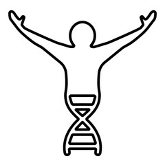 dna icon on white background, vector illustration.