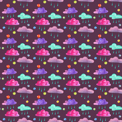 seamless pattern with clouds