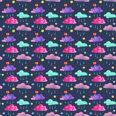 seamless pattern with clouds