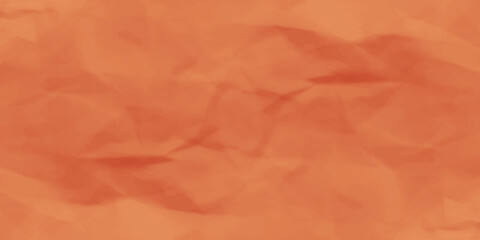 Fototapeta premium Orange creased crumpled paper texture can be use as background. Orange color crumpled sheet of paper background. Ragged orange Paper. orange waxed packing paper texture. 