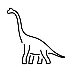 diplodocus icon on white background, vector illustration.