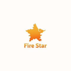 Logo of a star with a burning fire.