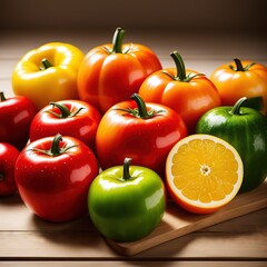 Fototapeta premium fruits and vegetables on the table