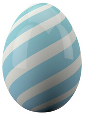 Blue easter egg 3d pattern