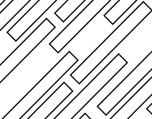 Abstract wallpaper with diagonal black and white strips. ฺbackground Geometric pattern	
