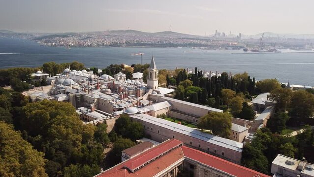 Awesome aerial view of the Topkapi Palace in Istanbul, Turkey
