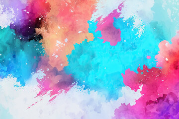 Obraz premium Abstract, colorful background, smoke, drops and waves. Color bomb.