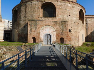 Fototapeta premium The entrance to the Galerius rotunda, a 4th century AD, Roman monument, in Thessaloniki, Greece