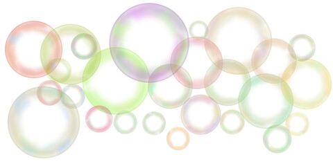 Transparent rainbow soap bubble