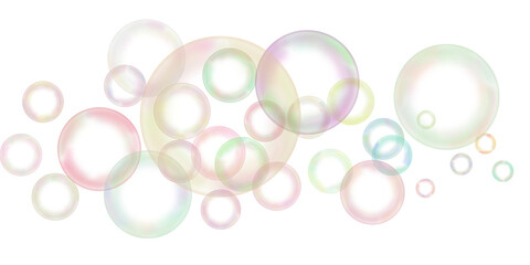 Transparent rainbow soap bubble
