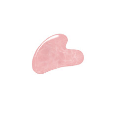 gua-sha  face massage pink color
