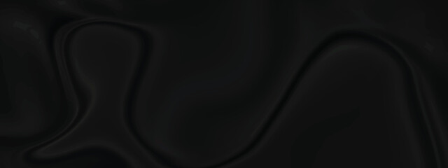 Black silk background . Black satin background texture . abstract background luxury cloth or liquid wave or wavy folds of grunge silk texture material or shiny soft smooth luxurious .