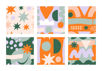 Set of six abstract backgrounds