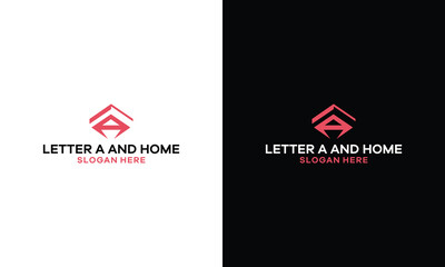 Initial Letter A Logo With Home Concept Logo Design