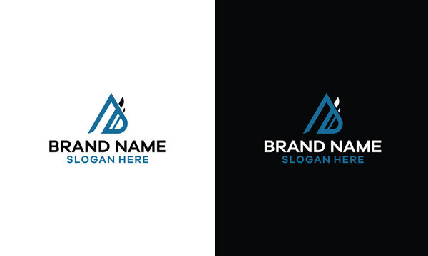 Abstract letter AD vector logo design, AD letter, text logo design