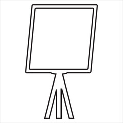 Vector, Image of painter's board, Black and white color, with transparent background