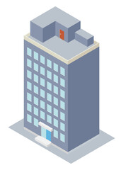 アイソメトリック　建物ビル イラスト