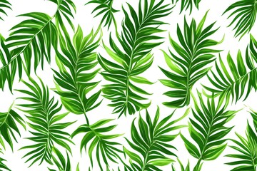 fresh green palm leaf pattern background