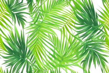 fresh green palm leaf pattern background