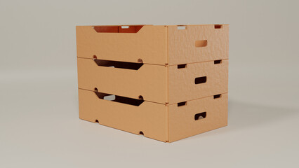 Cardboard box to carry fruits	