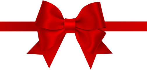 Holiday red bow ribbon gift box element PNG format is easy to use