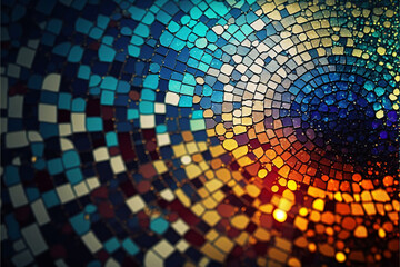 abstract background mosaic rainbow, geneartive ai