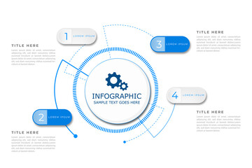 Vector circle infographic 4 ELEMEANT